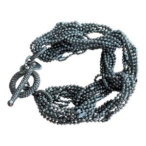 Silver Minimalist Beaded Bracelet